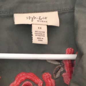 Light khaki jacket made by Style &Co. size 1x